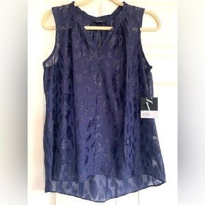 Simply Vera Vera Wang Sparkle Leopard Print Pleated Shell